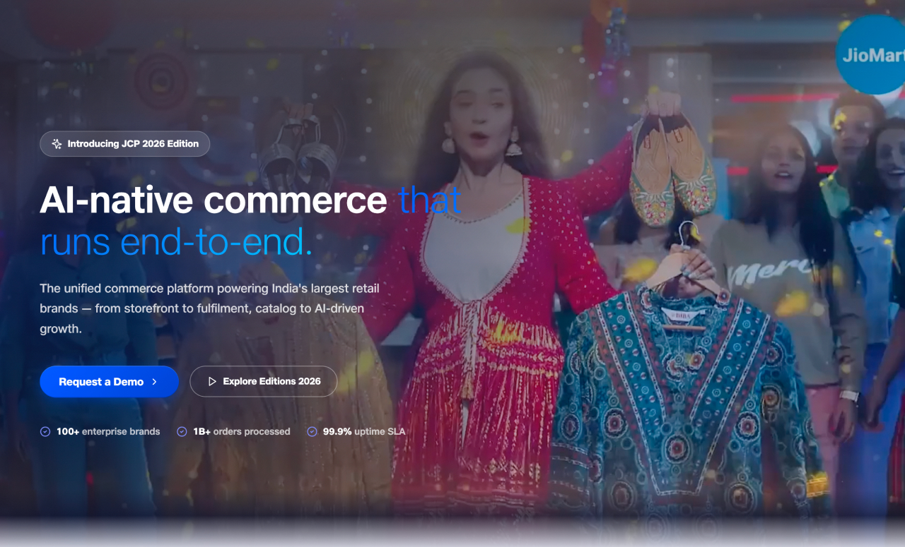 JioCommerce platform interface preview for digital commerce operations
